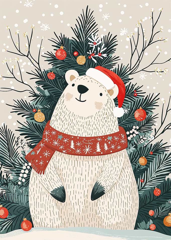 Christmas Polar Bear