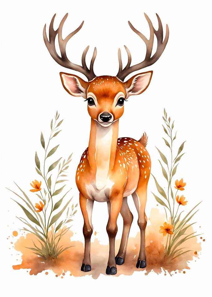 Deer Watercolor