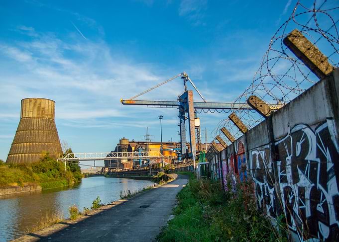 Industrial Canal Scene