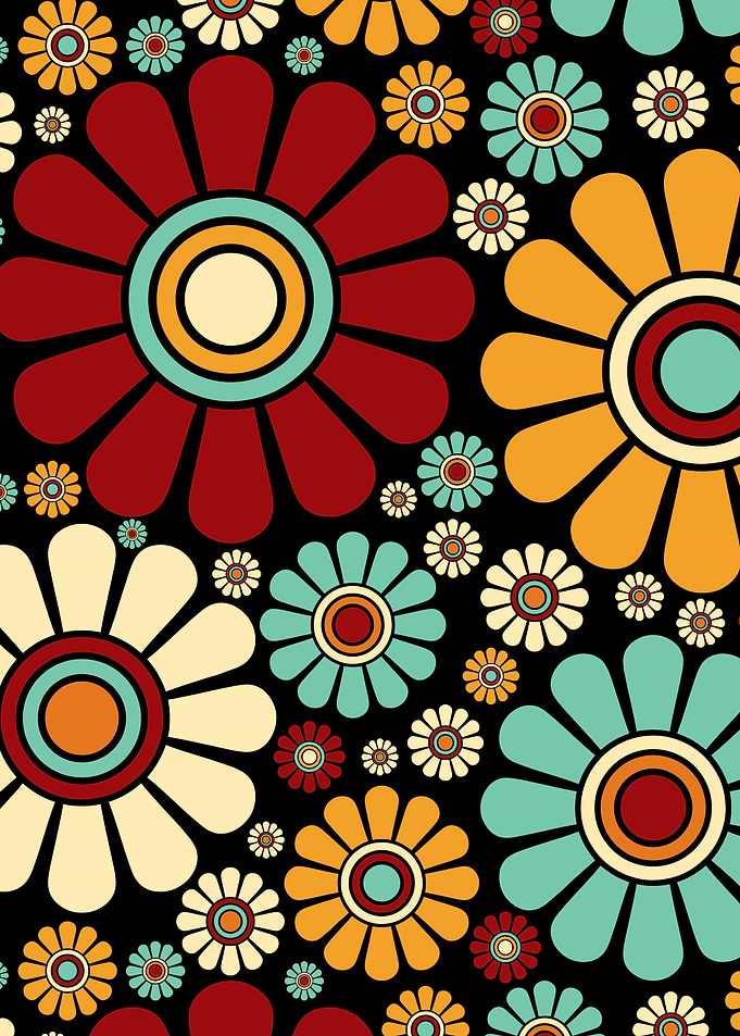 Big Bold Daisy Flowers Pattern