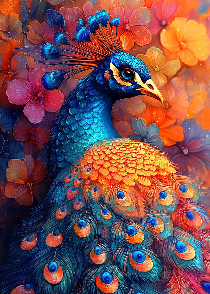 Peacock in Bloom