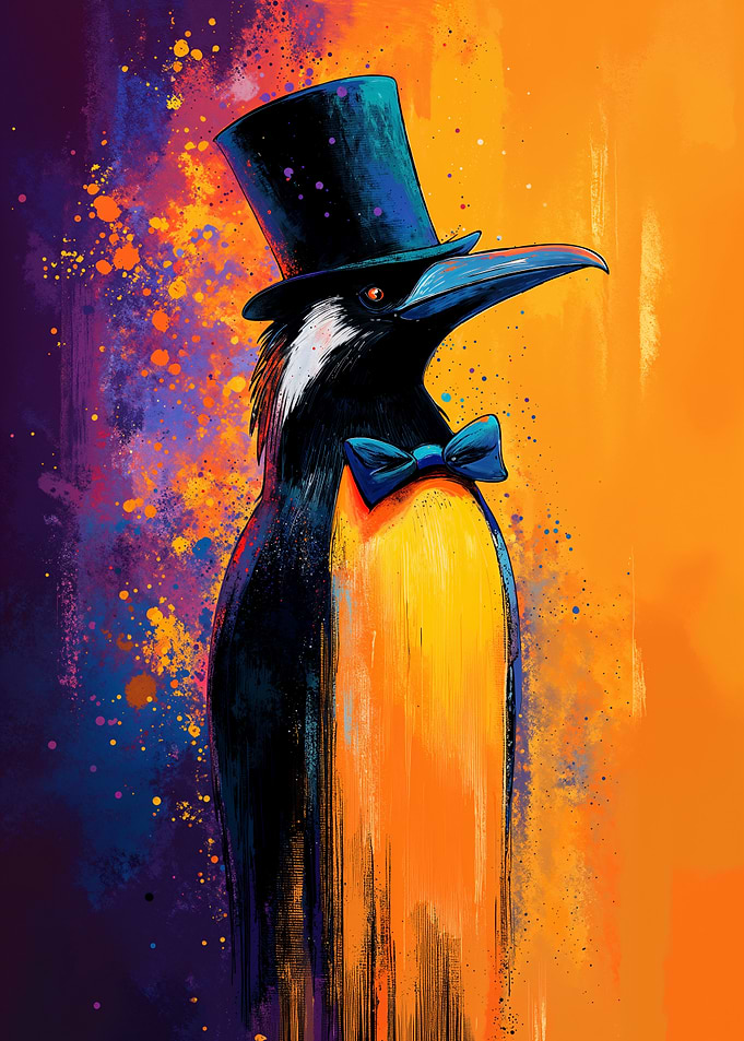 Penguin in Top Hat