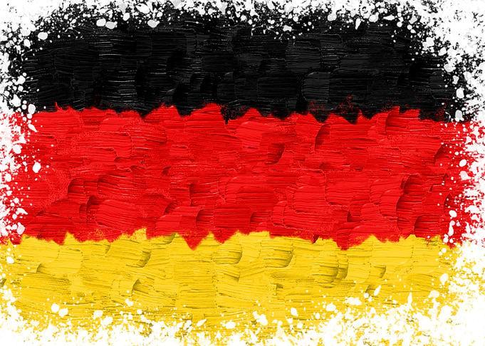 German Flag (Brush Strokes)
