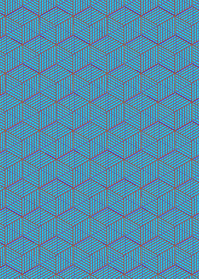 Hexagon Vibrant Blue Hue Pattern
