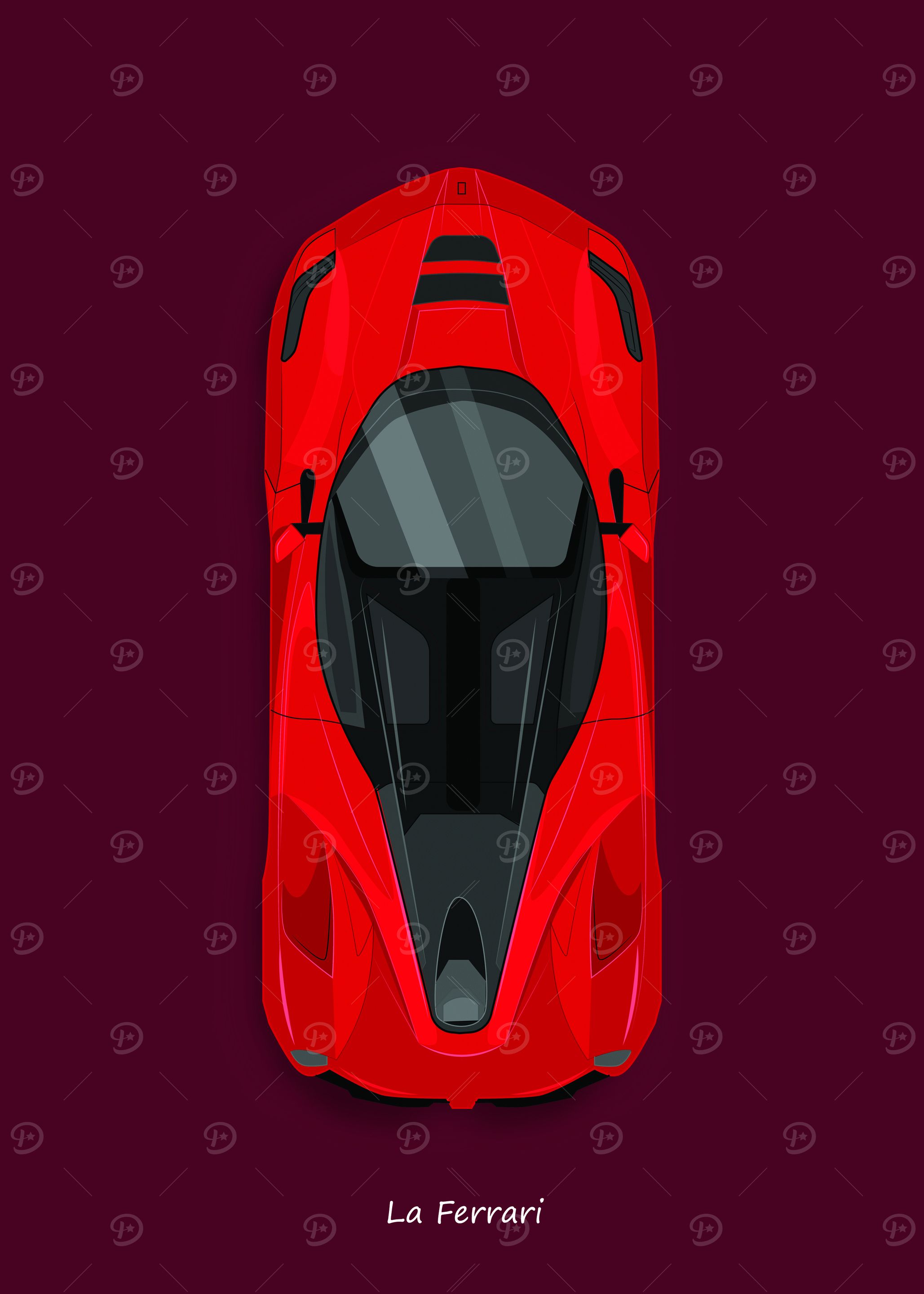 La Ferrari Top View