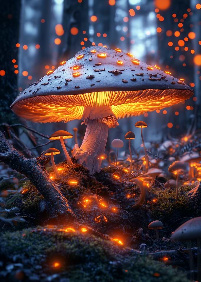 Glowing Mushroom Forest