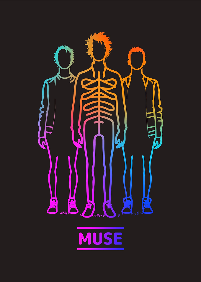 Muse Band neon art