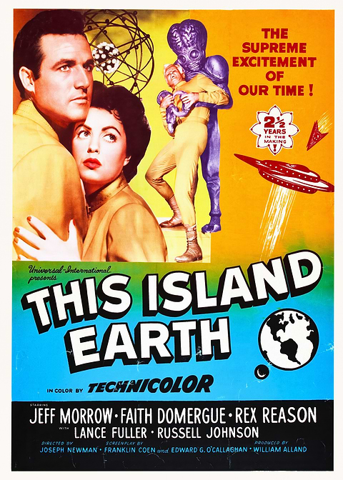 This Island Earth Movie Poster — vintage film art printed on metal