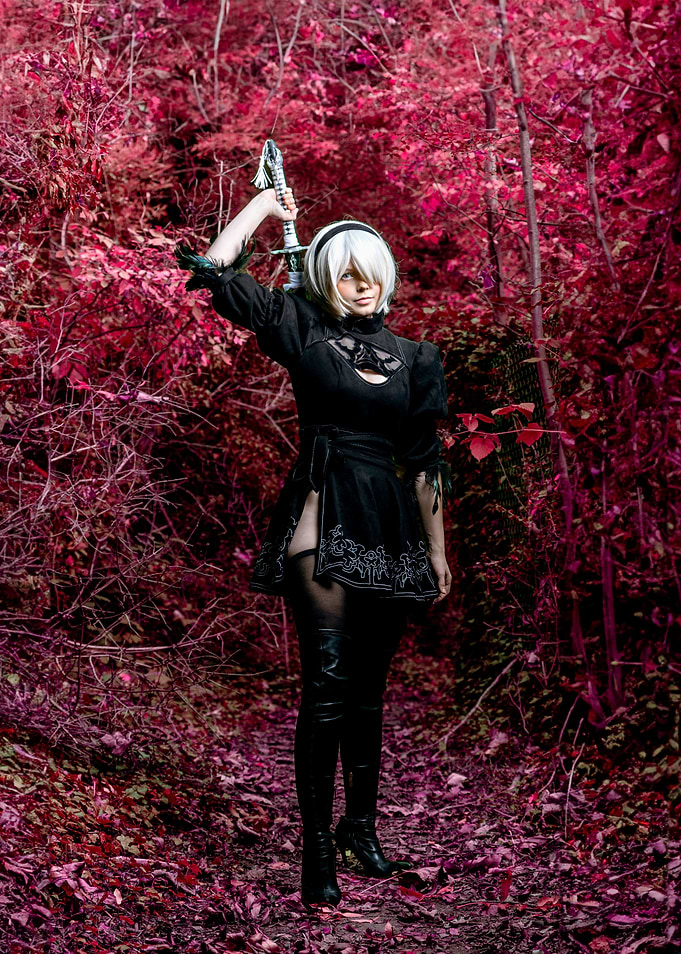 Girl Cosplay in Forest
