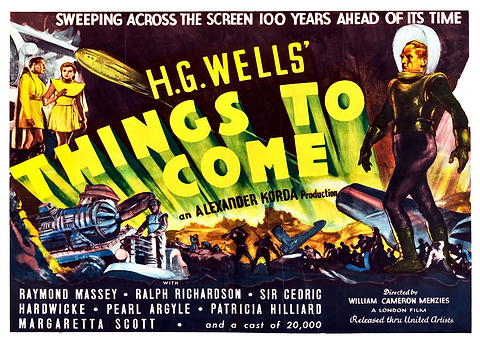 Things to Come Movie Poster — vintage film art printed on metal