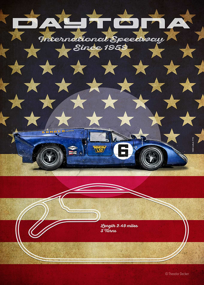 Daytona Speedway Poster