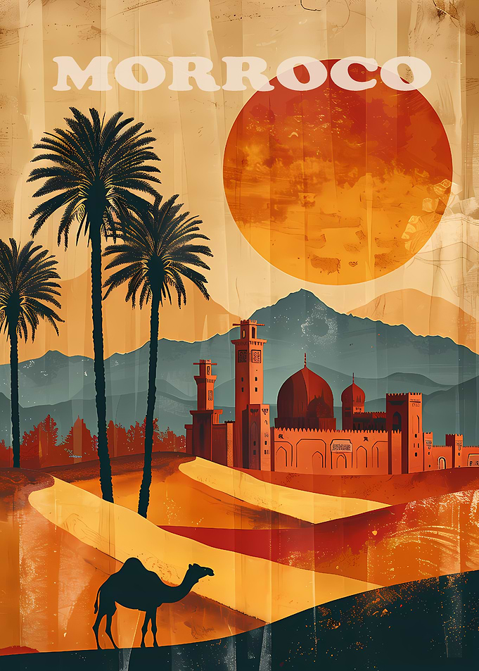 Morocco Travel Poster