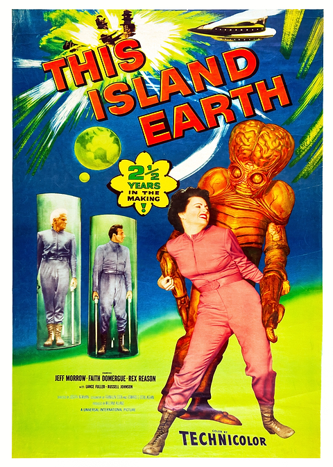 This Island Earth Movie Poster — vintage film art printed on metal