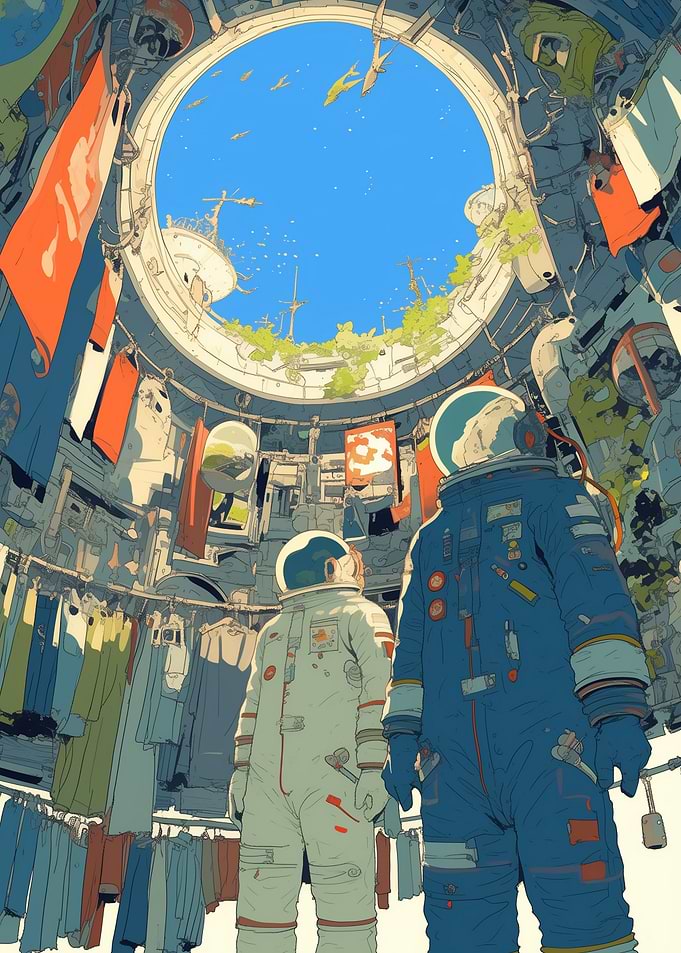 Astronauts in Space Station