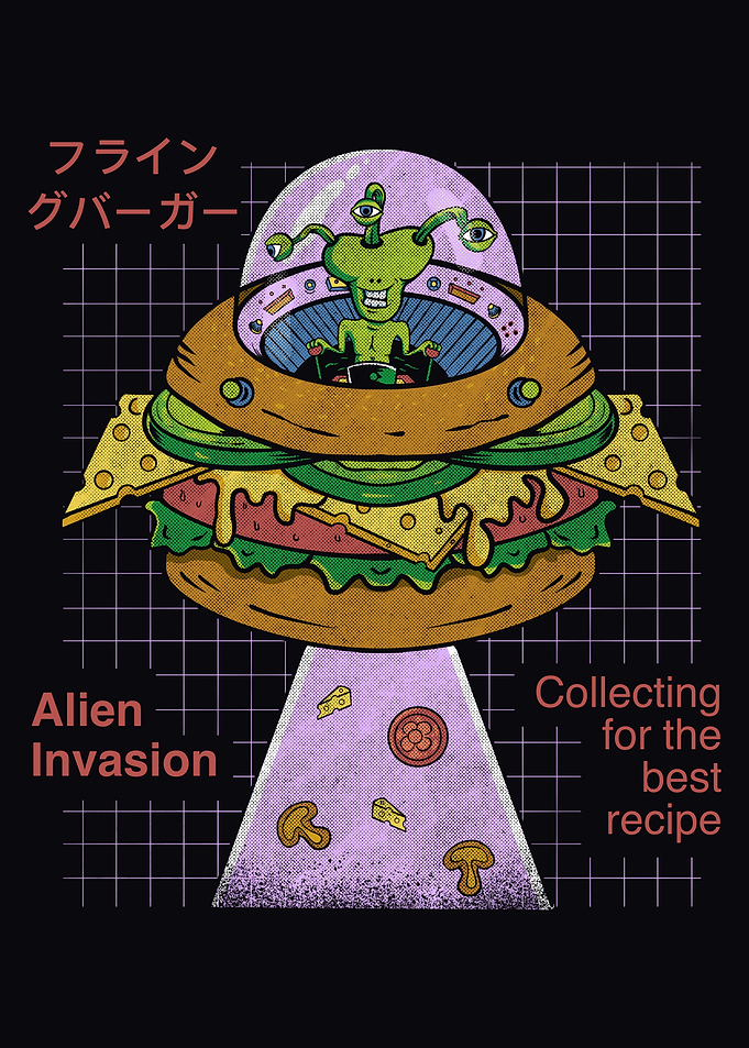 Outer space Burger Invasion