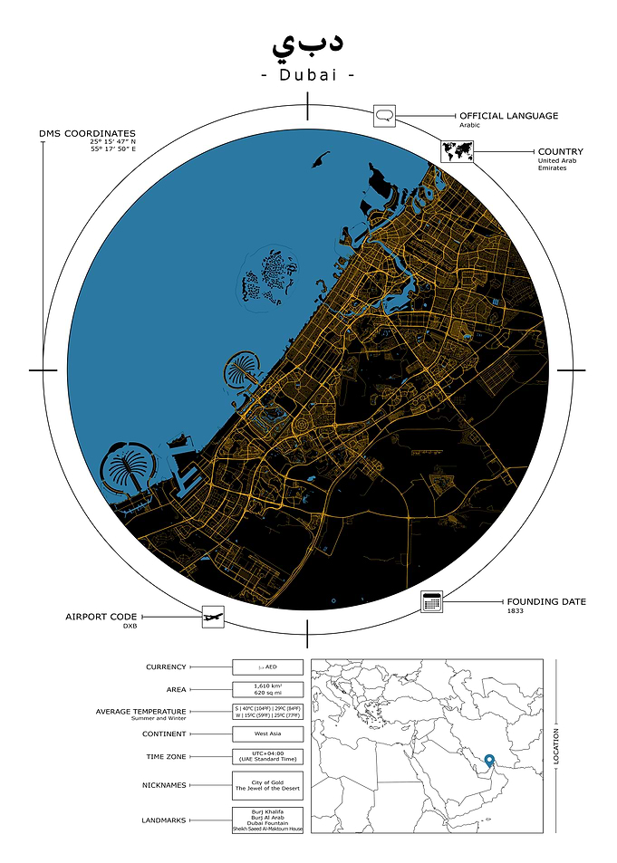 Dubai City Map