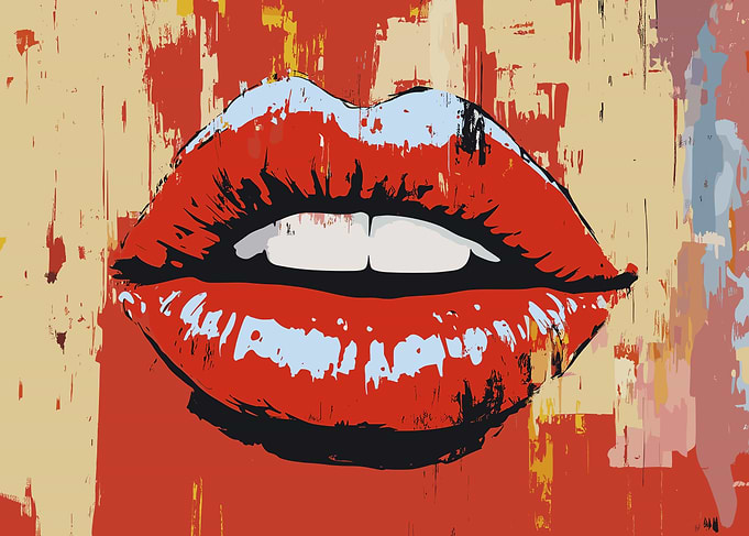 Red Lips Pop Art