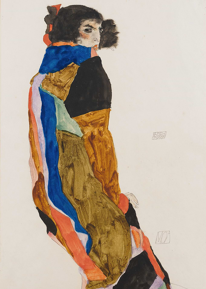 Moa by Egon Schiele Woman Portrait
