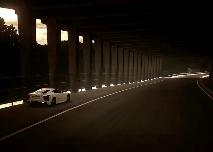 White Lexus LFA Sports Car