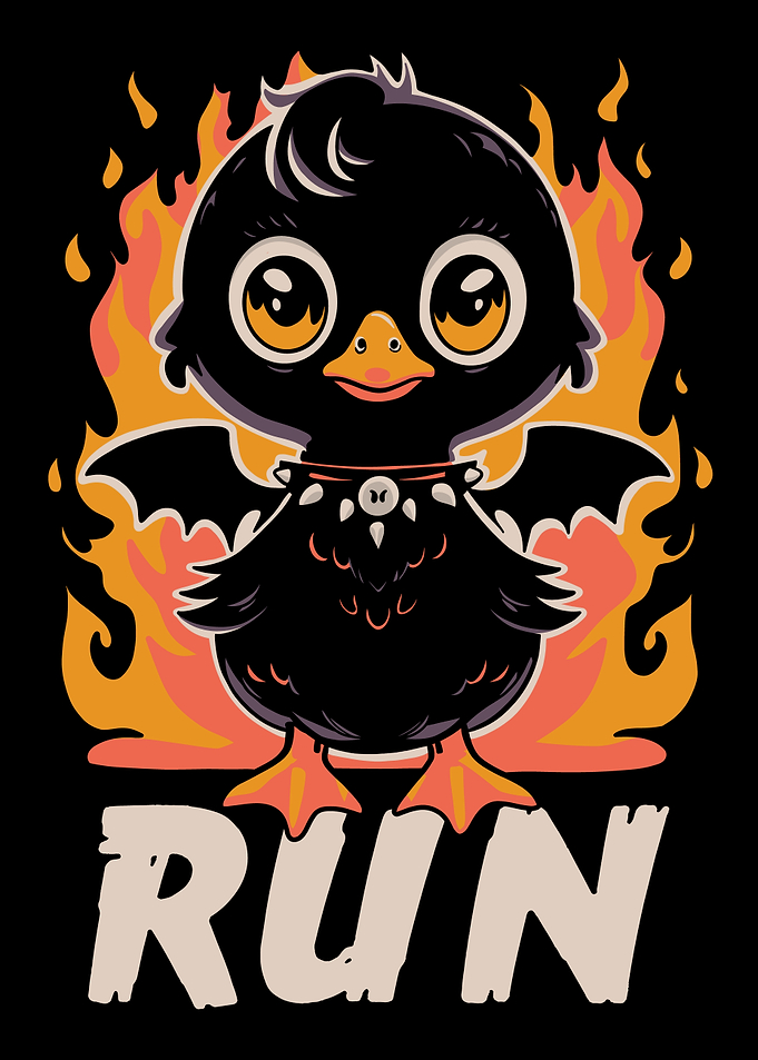 Fiery Duck with Wings Meme