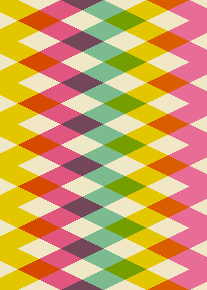 Vibrant Retro Mid-Century Modern Geometric