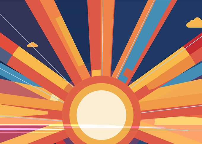 Abstract Sunburst