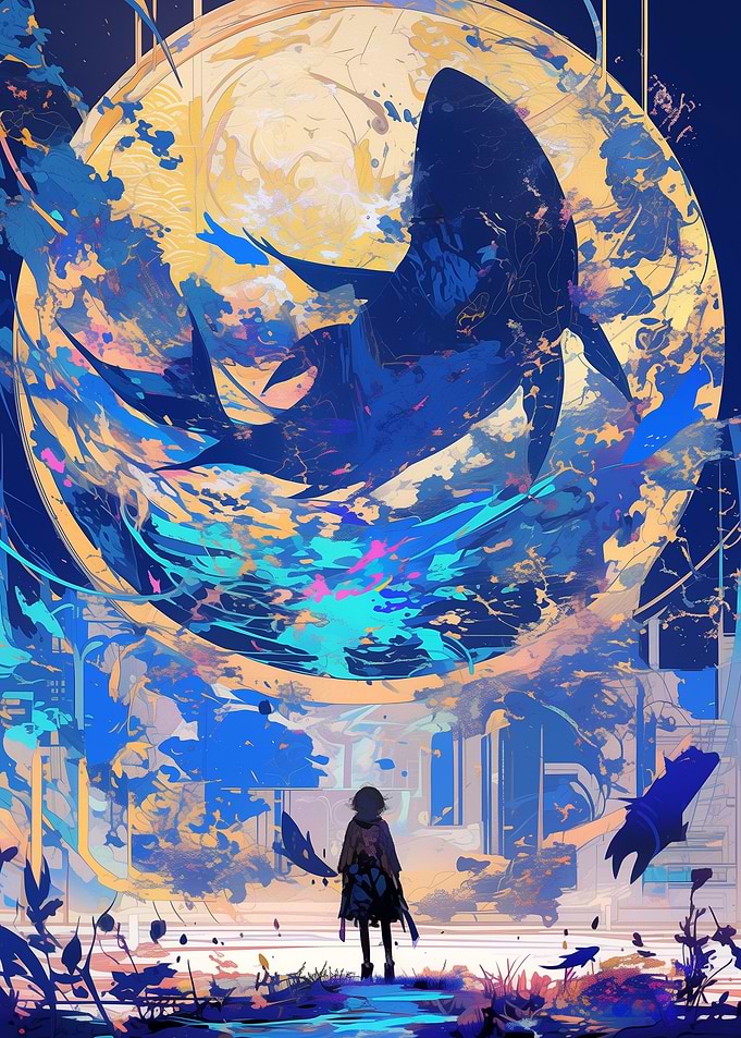 Silhouette in a Dreamy World