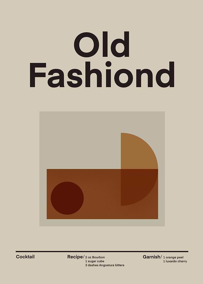 Old Fashioned Cocktail Art