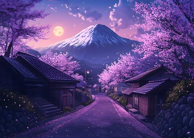 Japanese Village Night