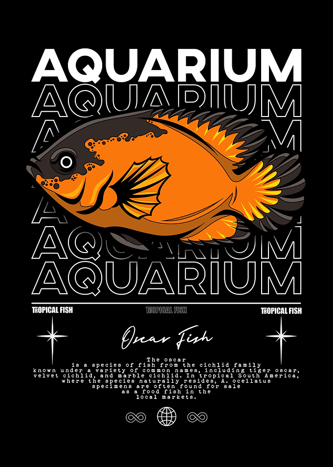 Oscar Fish Aquarium Poster