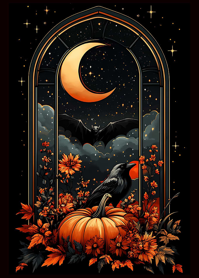 Halloween Night Window