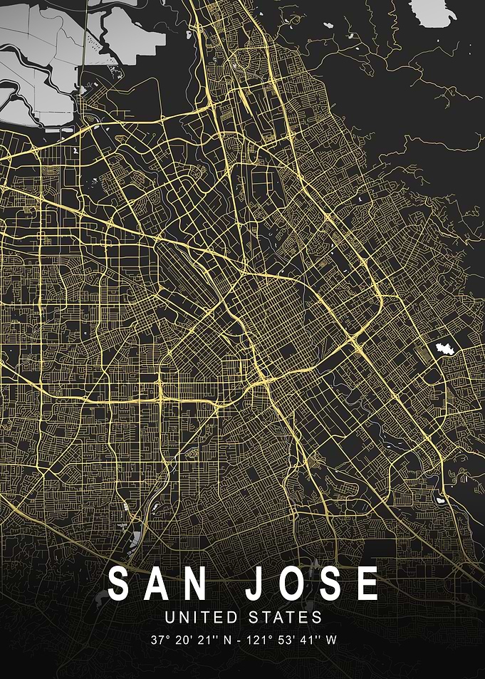 San Jose Silver Map