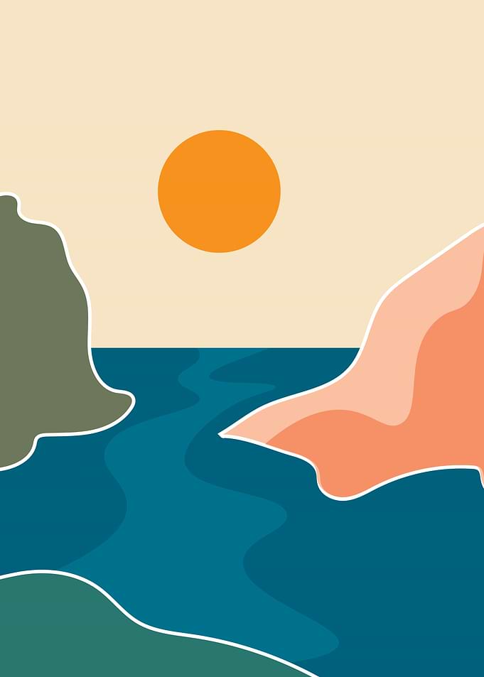 Abstract Sunset Seascape