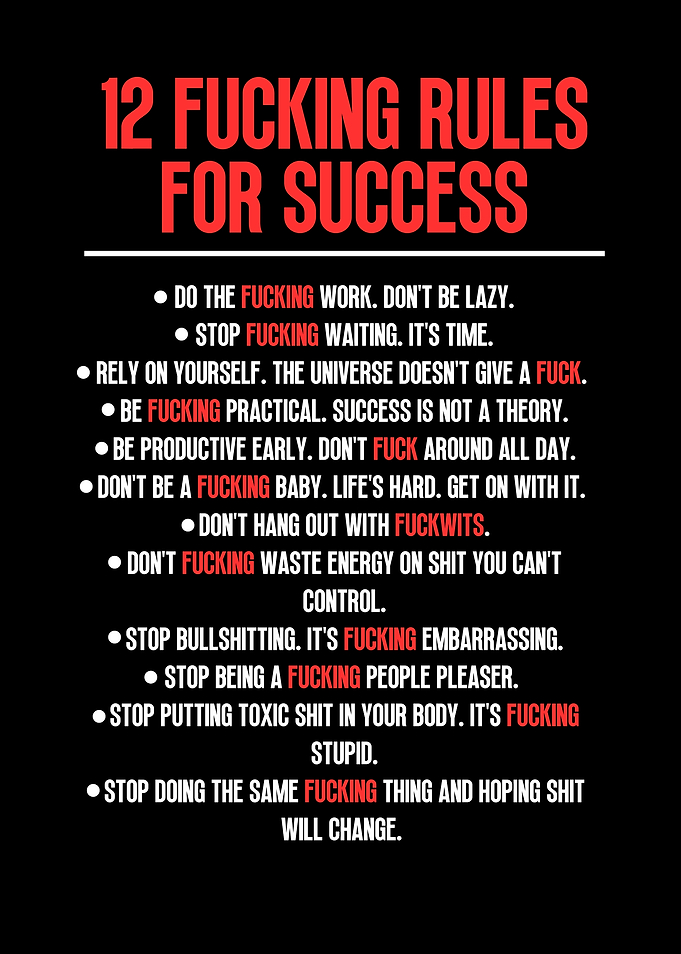 12 Fucking Rules for Success