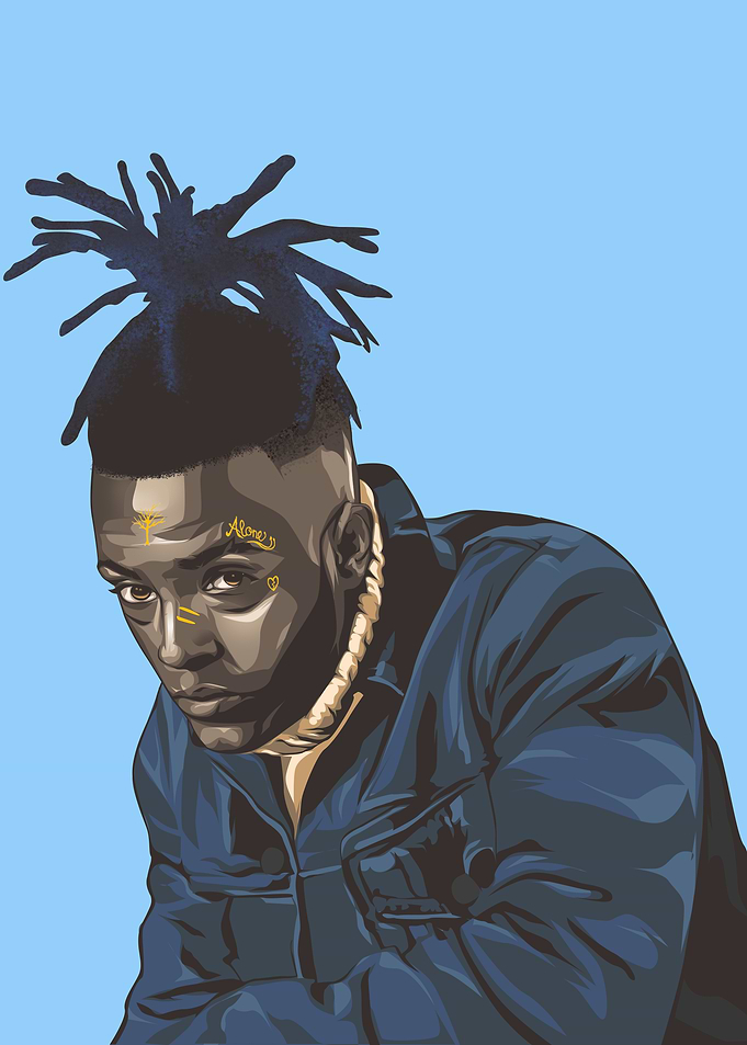 Gekyume Man with Blue Dreads