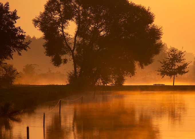 Misty Lake Sunrise