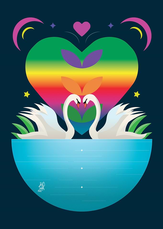Moonlit Swan Romance