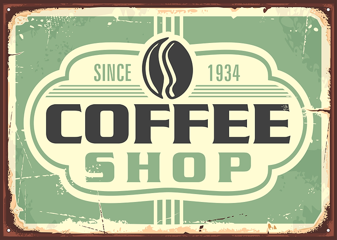 Vintage Coffee Shop Sign