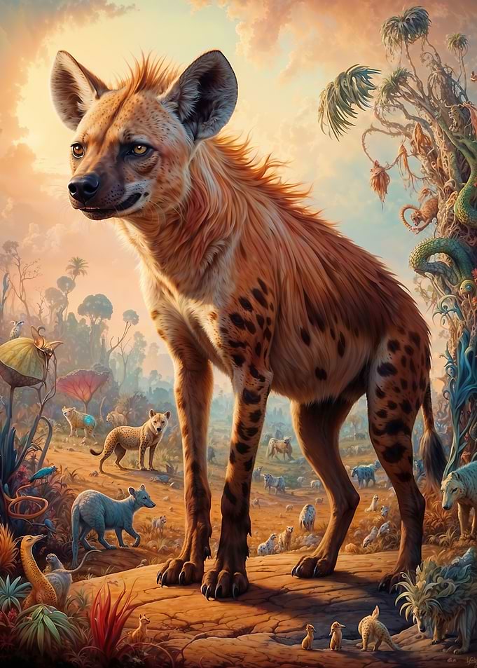 Hyena in Surreal Fantasy