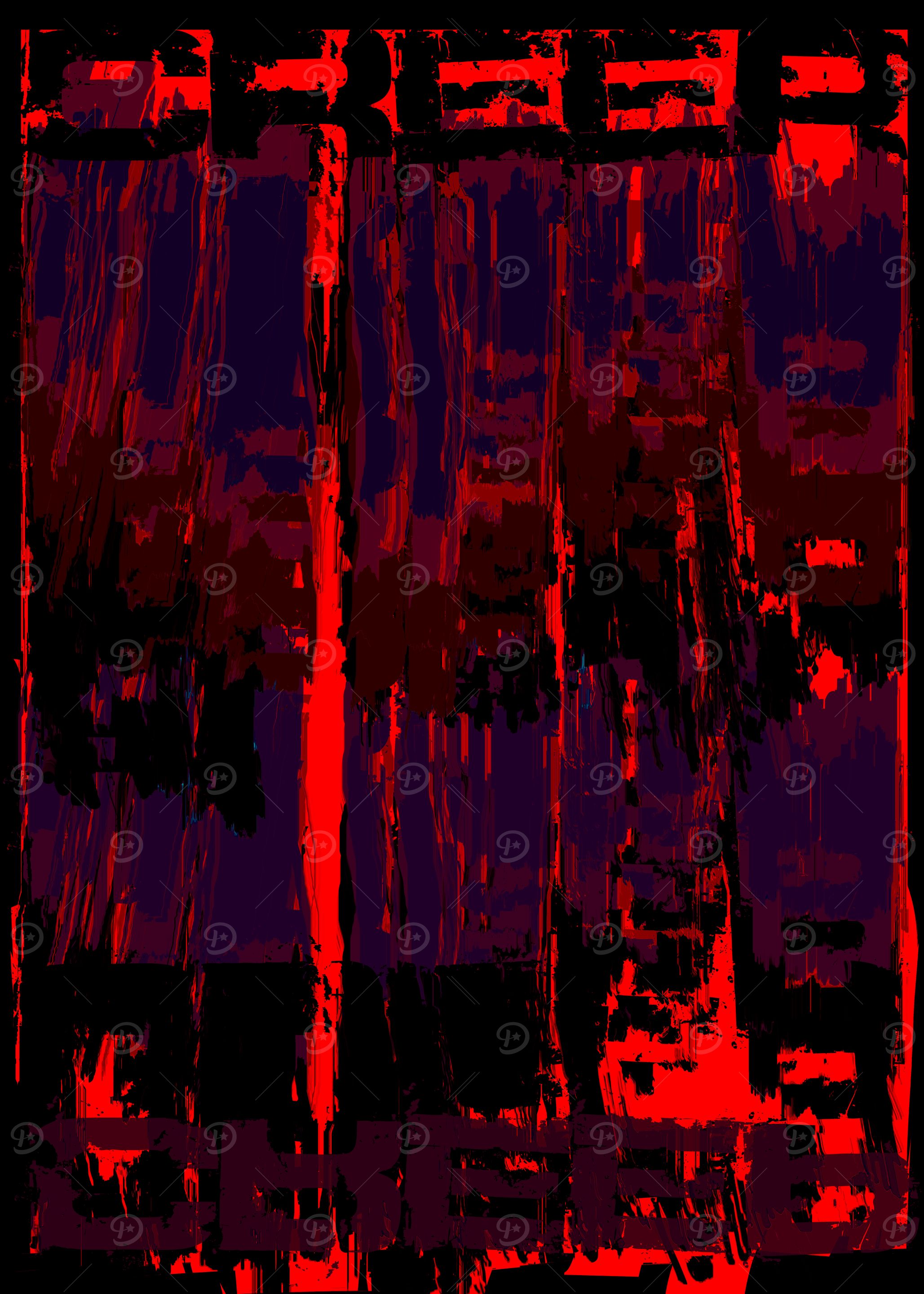 Abstract Red and Black Art