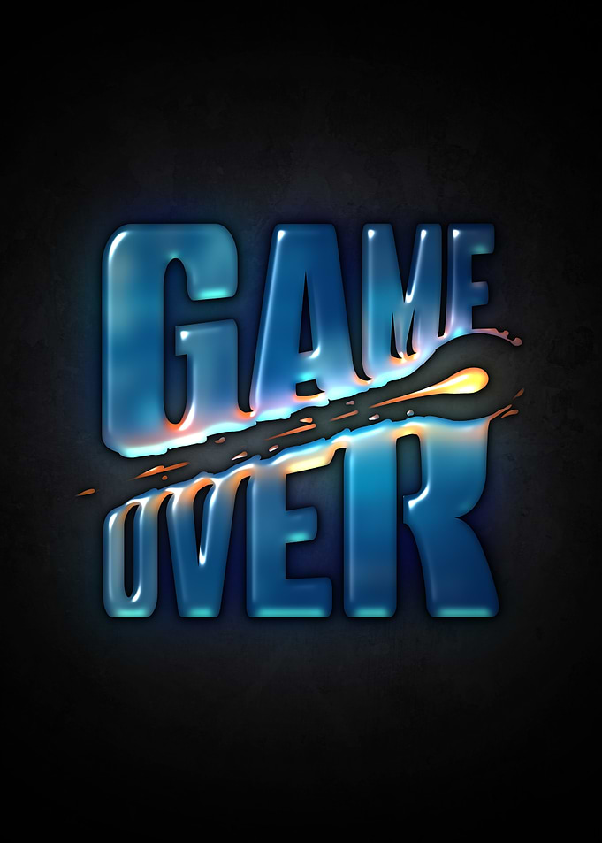Game Over Text Art