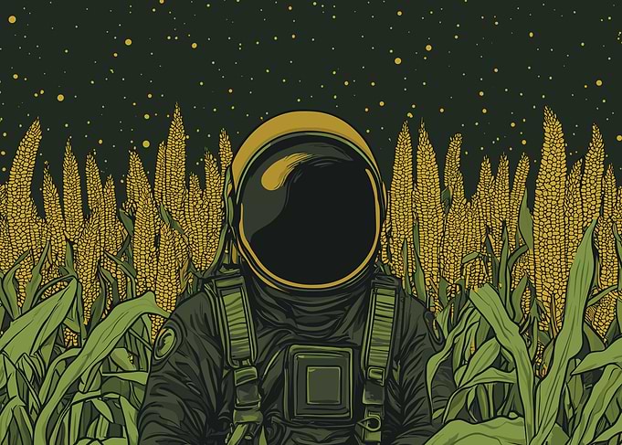 Astronaut in Cornfield
