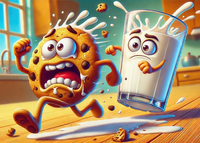 Cookie Running from Milk