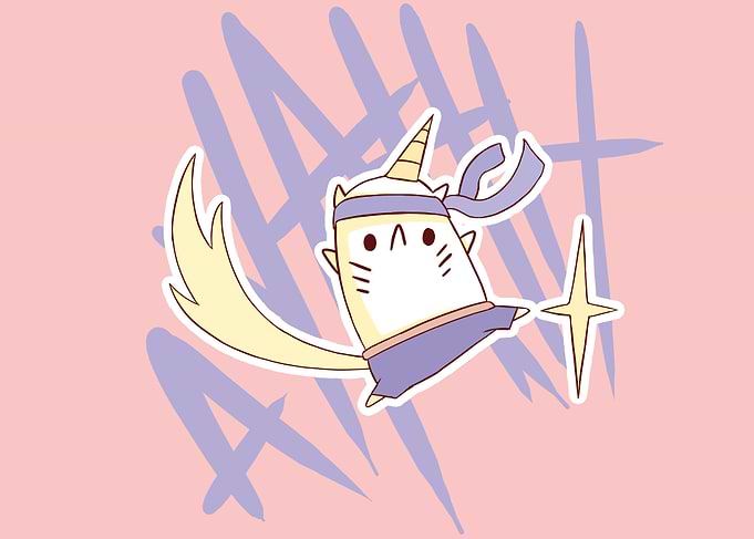 Cute Unicorn Ninja