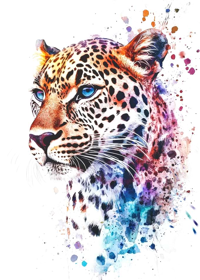 Leopard Watercolor Art