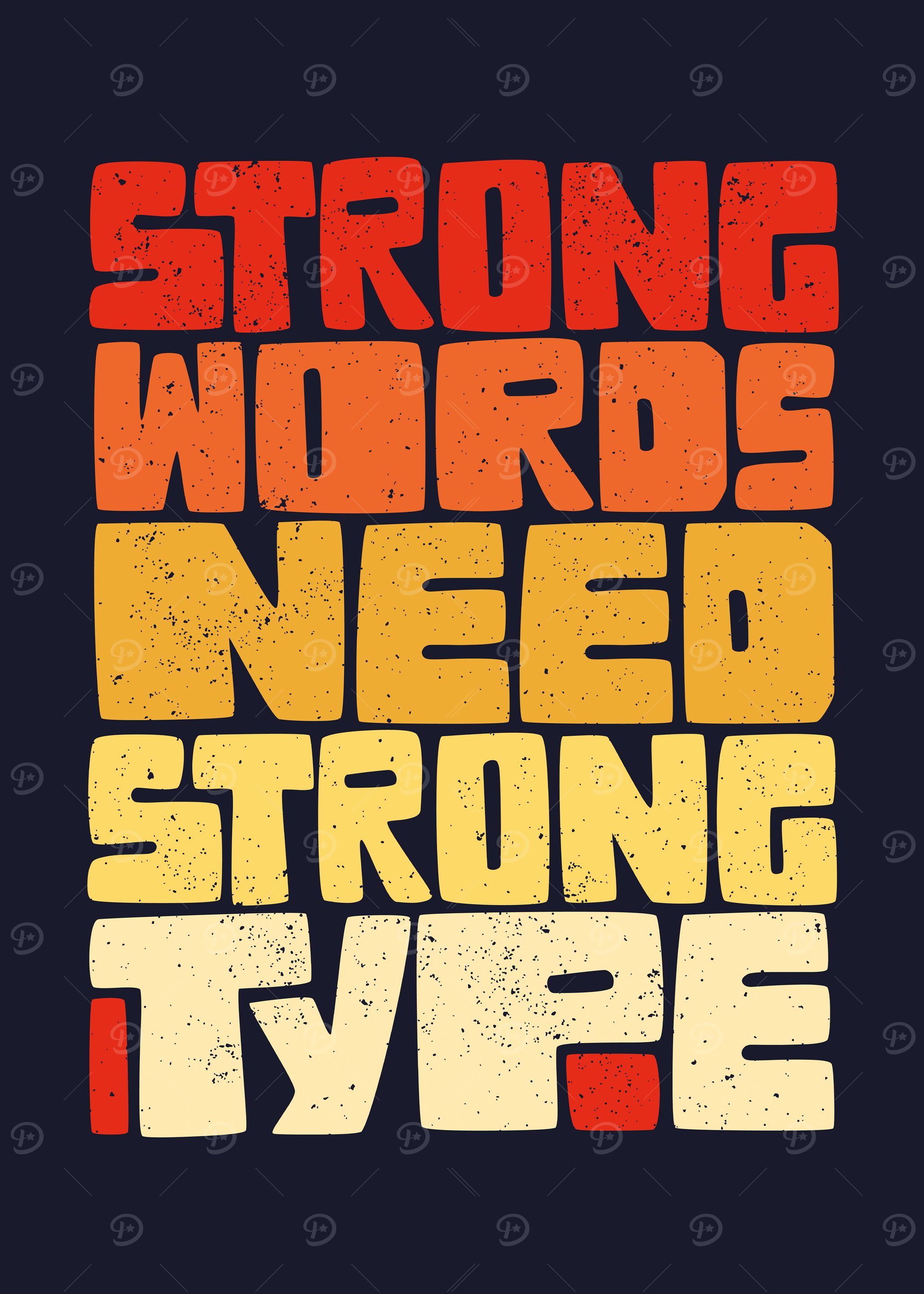 Strong Words Typography