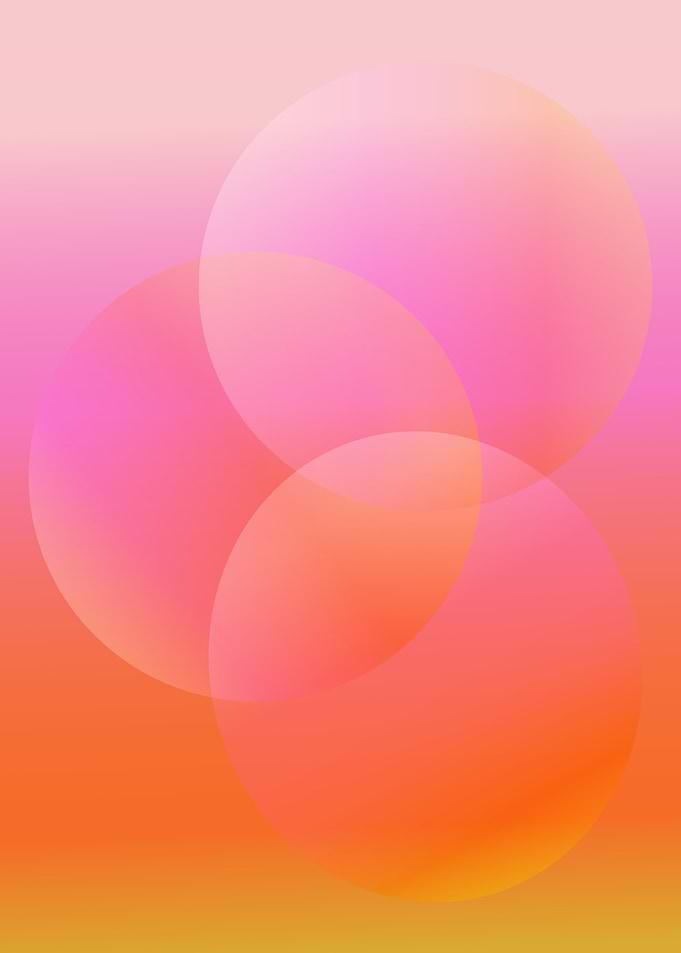 Abstract Gradient Circles in Pink and Orange