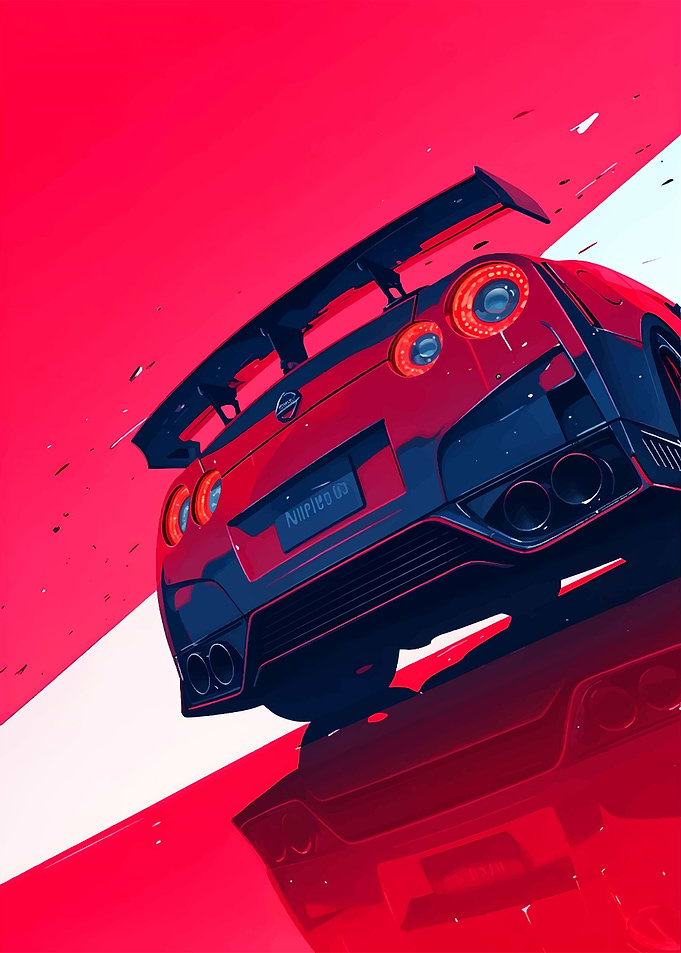 Red Nissan GTR Skyline GT-R