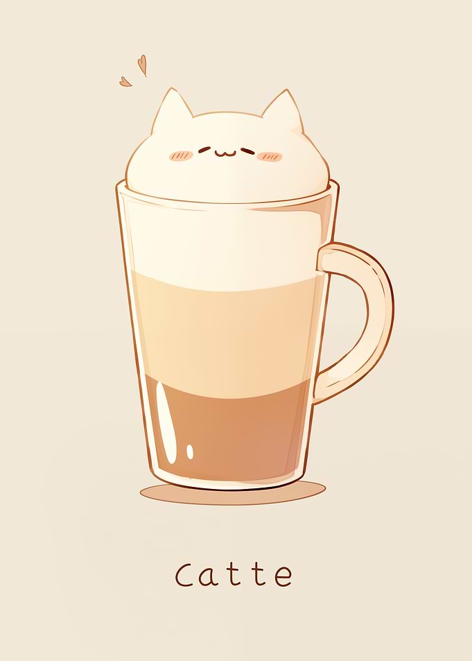 Cat Latte Cafe Coffee