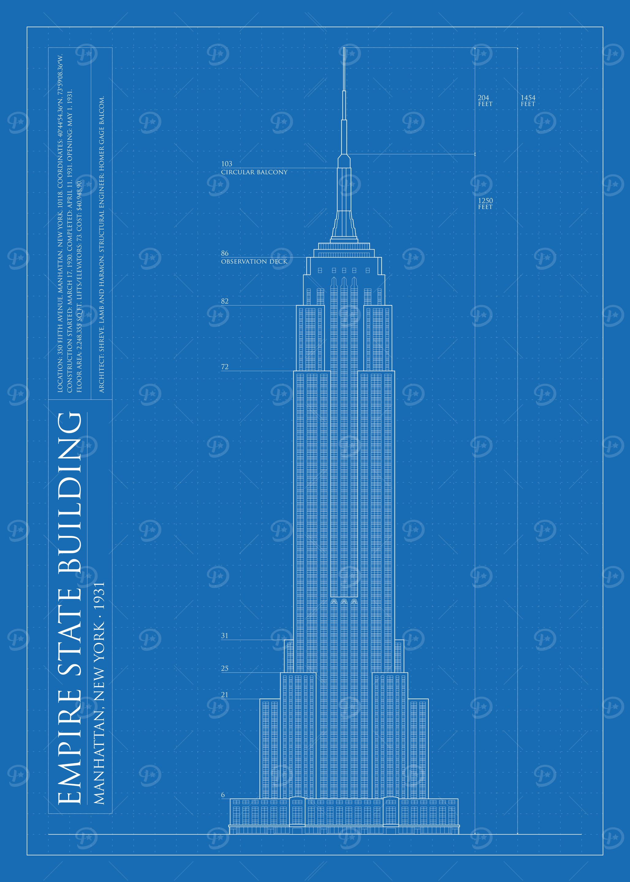Empire State Building Blueprint